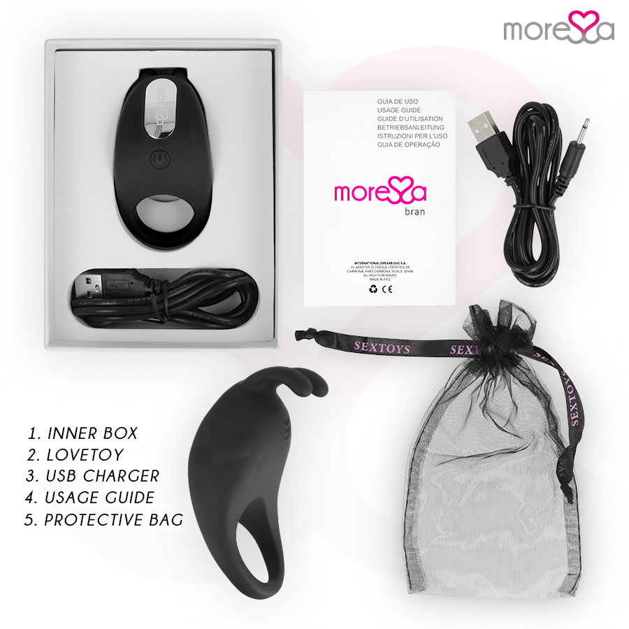 MORESSA - BRAD PREMIUM SILICONE RECARREGVEL PRETO