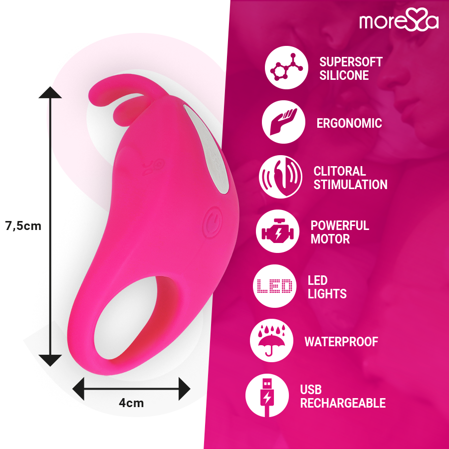 MORESSA - BRAD PREMIUM SILICONE RECARREGVEL ROSA