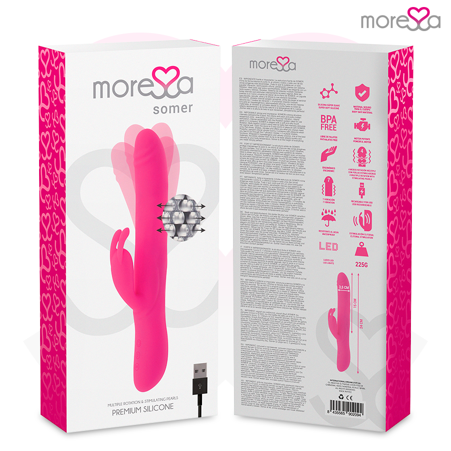 MORESSA - VIBRADOR PREMIUM SOMER COM ROTAO MÚLTIPLA