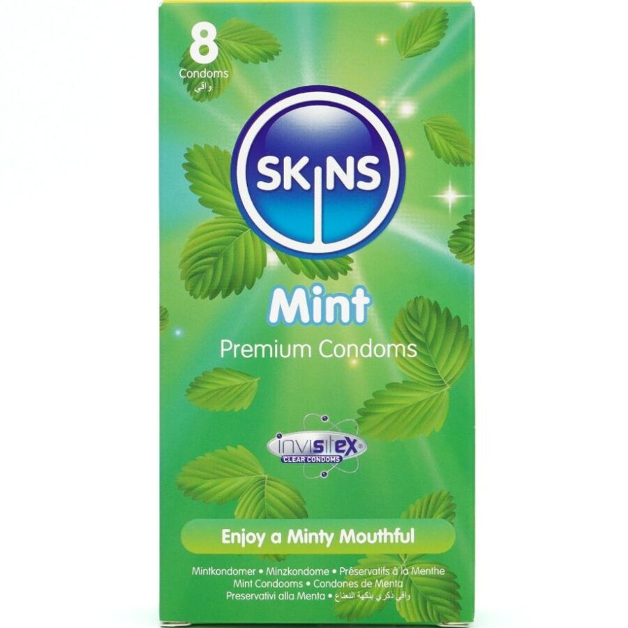 SKINS - PRESERVATIVOS MINT PREMIUM PACOTE COM 8
