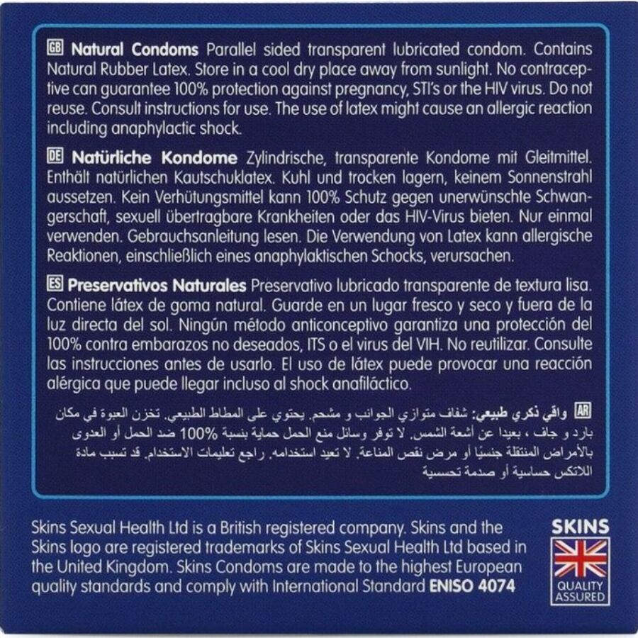SKINS - PRESERVATIVOS NATURAIS PREMIUM PACOTE 4