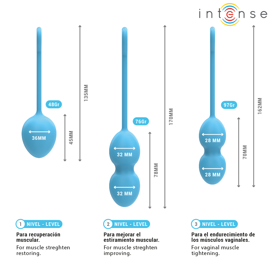 INTENSE - KIT CHARLI KEGEL BALL AZUL