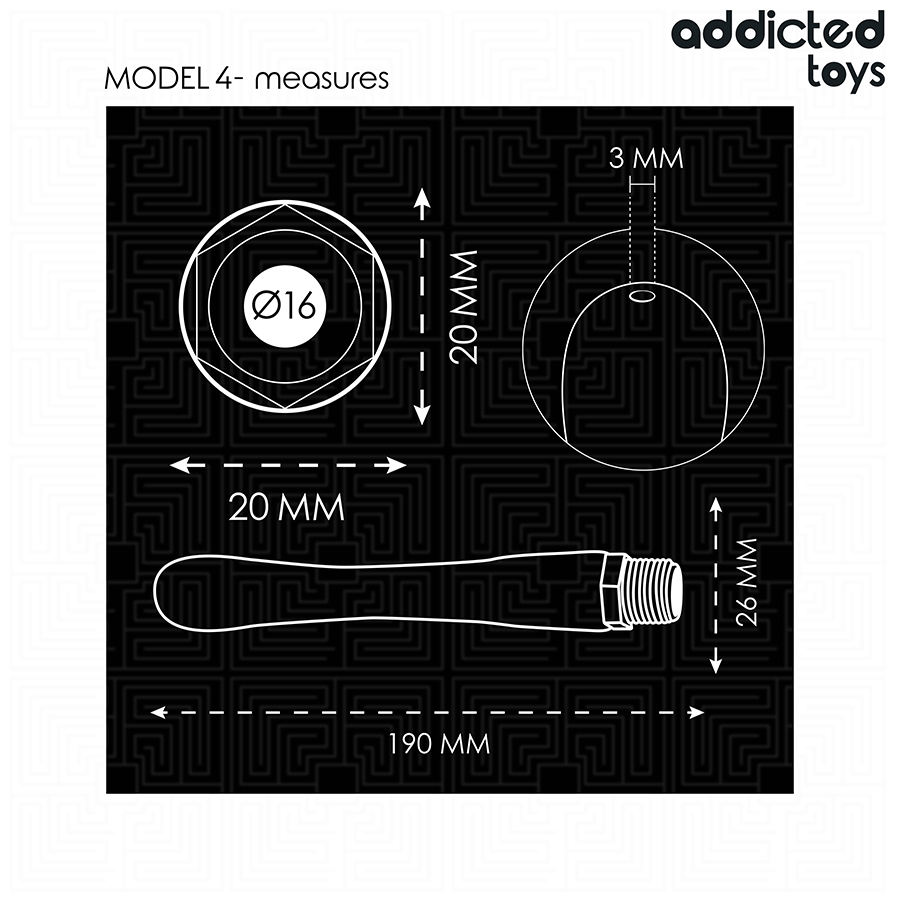 ADDICTED TOYS - LIMPADOR ANAL COM ADAPTADOR UNIVERSAL MODELO 4