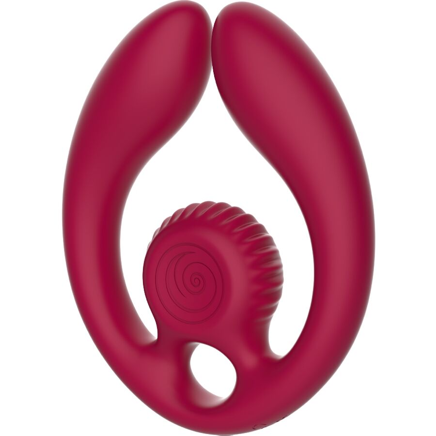 SNAIL VIBE - GIZI DUO ESTIMULADOR DE CASAIS COM CONTROLE REMOTO BURGUNDY