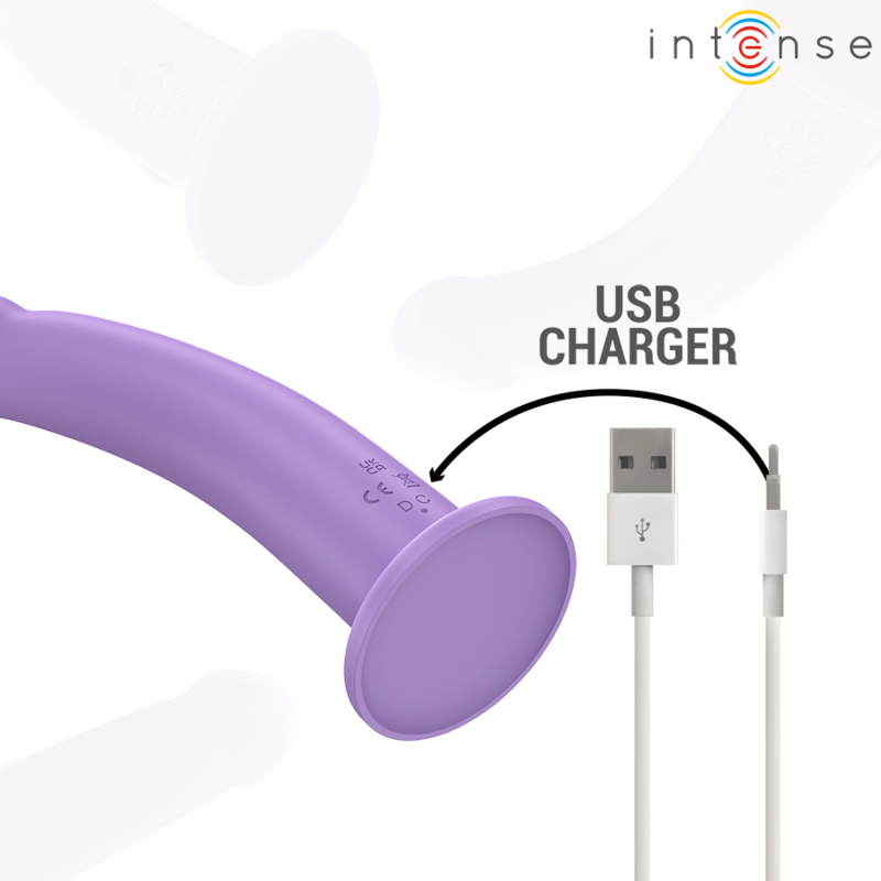 INTENSE - VIBRADOR EDDIE 17,5 CM 10 VIBRAÇÕES ROXO CONTROLE REMOTO