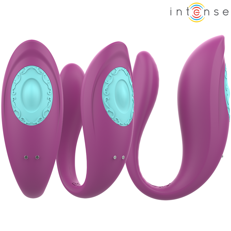 INTENSE - ANNIE VIBRADOR E ESTIMULADOR EM FORMA DE U ROXO CONTROLE REMOTO