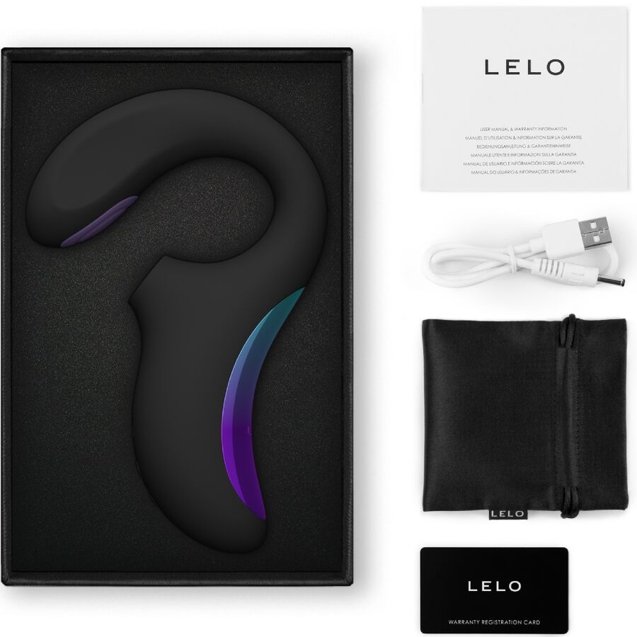 LELO - ENIGMA DUPLO VIBRADOR SÔNICO PONTO G PRETO