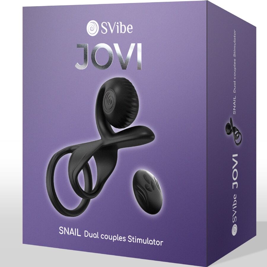 SNAIL VIBE - JOVI COUPLES RING CONTROLE REMOTO PRETO