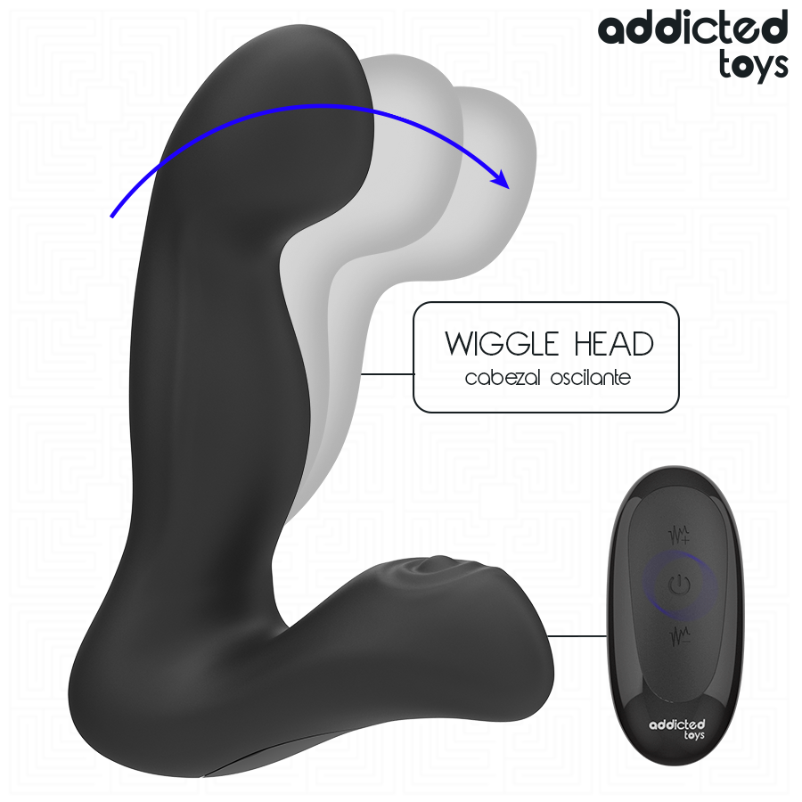 ADDICTED TOYS - MASSAGEADOR DE PRÓSTATA OSCILANTE COM MODO DE PULSAÇÃO E CONTROLE REMOTO