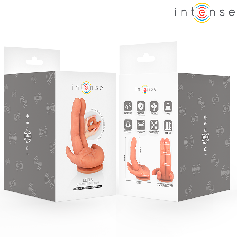 INTENSE - ESTIMULADOR DE PONTO G LEELA MÃO FLEXÍVEL 12,6 CM