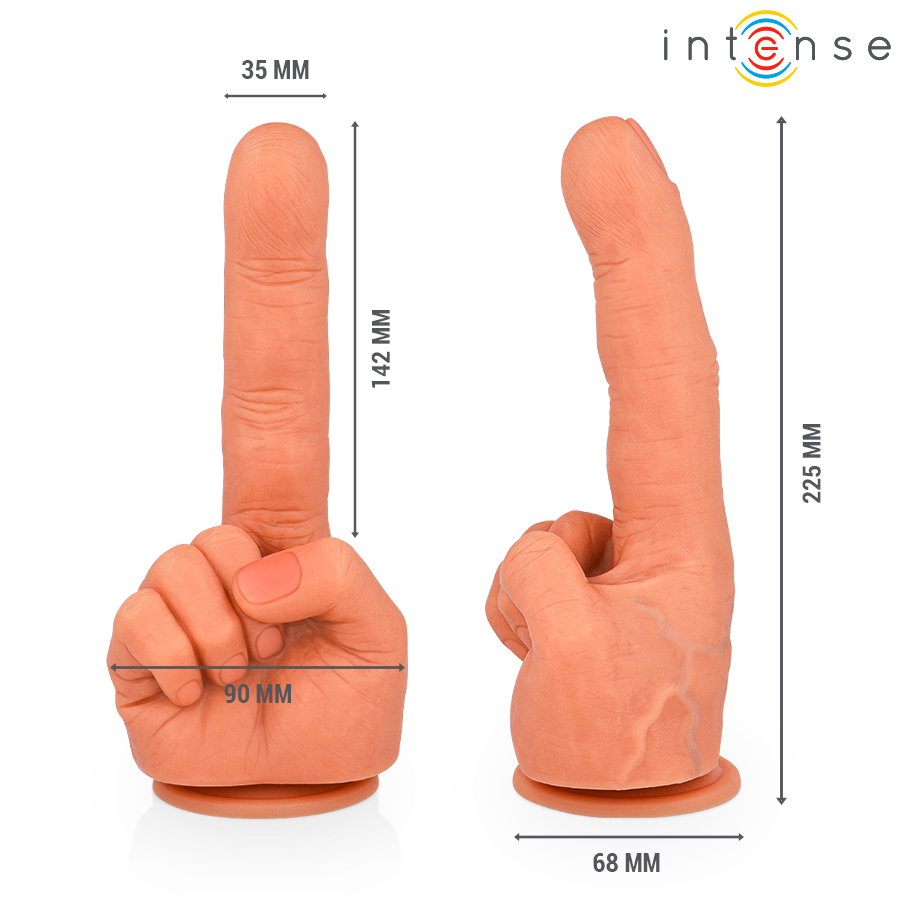 INTENSE - ESTIMULADOR DE PONTO G HUBERT MÃO FLEXÍVEL 14,2 CM