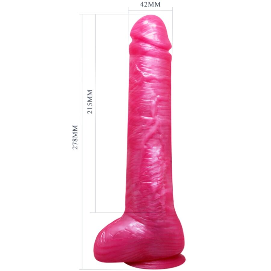 BAILE - DILDO DONG ROSA REALÍSTICO COM VENTOSA
