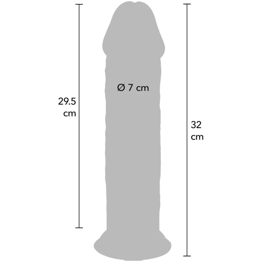 GET REAL - PÊNIS DE TPE DELUXE DE DUPLA DENSIDADE E ESPESSURA 32 CM