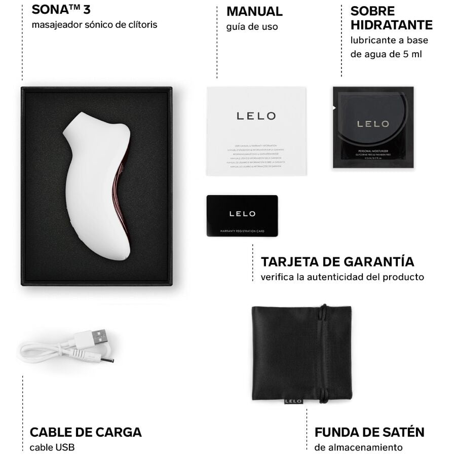 LELO - SONA 3 CREME MASSAGEADOR CLITÓRICO SÔNICO