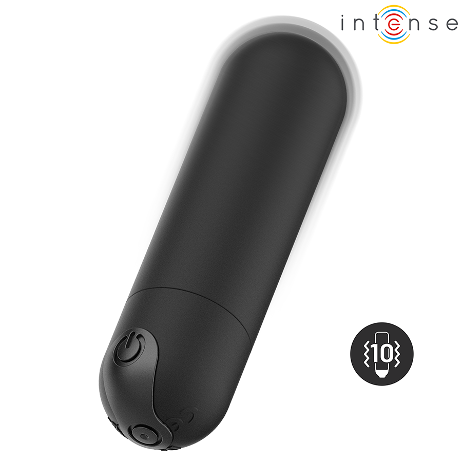INTENSE - KAREN MINI VIBRATÓRIO BULLET RECARREGÁVEL PRETO