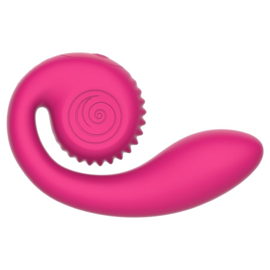 SNAIL VIBE - GIZI LITE VIBRADOR ROSA DUPLO PARA PONTO G E CLITÓRIS