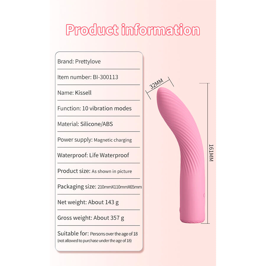 PRETTY LOVE - KISELL VIBRADOR ROSA PARA PONTO G