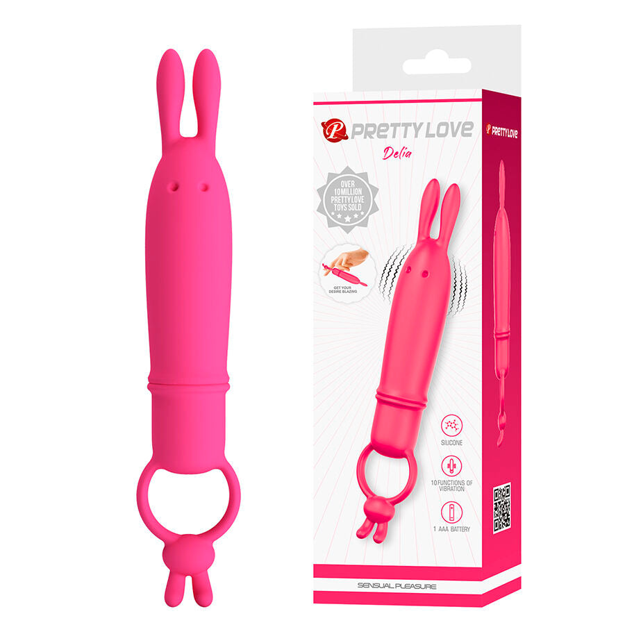 PRETTY LOVE - DELIA VIBRADOR RABBIT COM ANEL DE RESISTÊNCIA