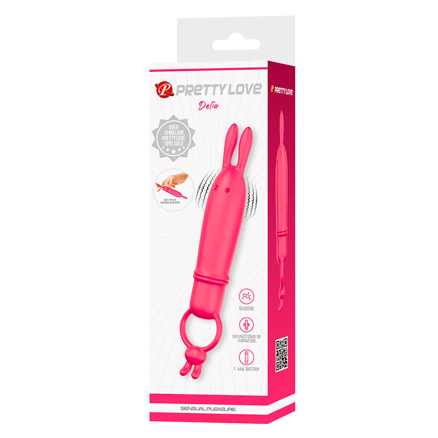 PRETTY LOVE - DELIA VIBRADOR RABBIT COM ANEL DE RESISTÊNCIA