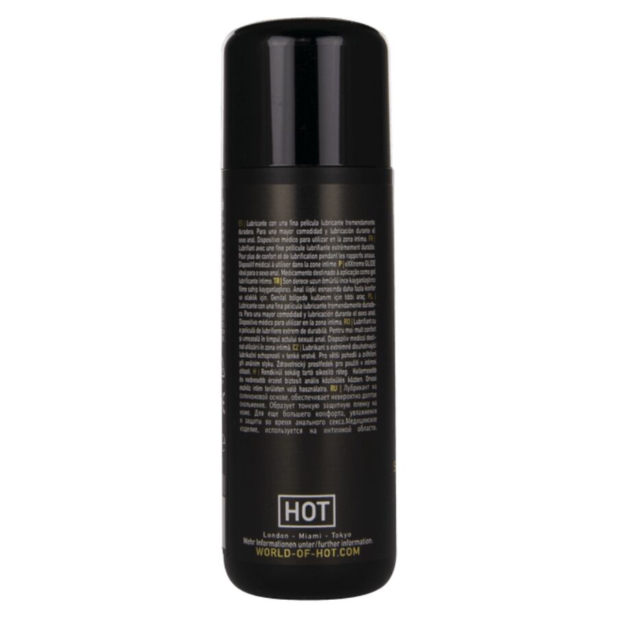 HOT - EXXTREME GLIDE LUBRIFICANTE À BASE DE SILICONE + ÓLEO CONFORTANTE A+ 50 ML