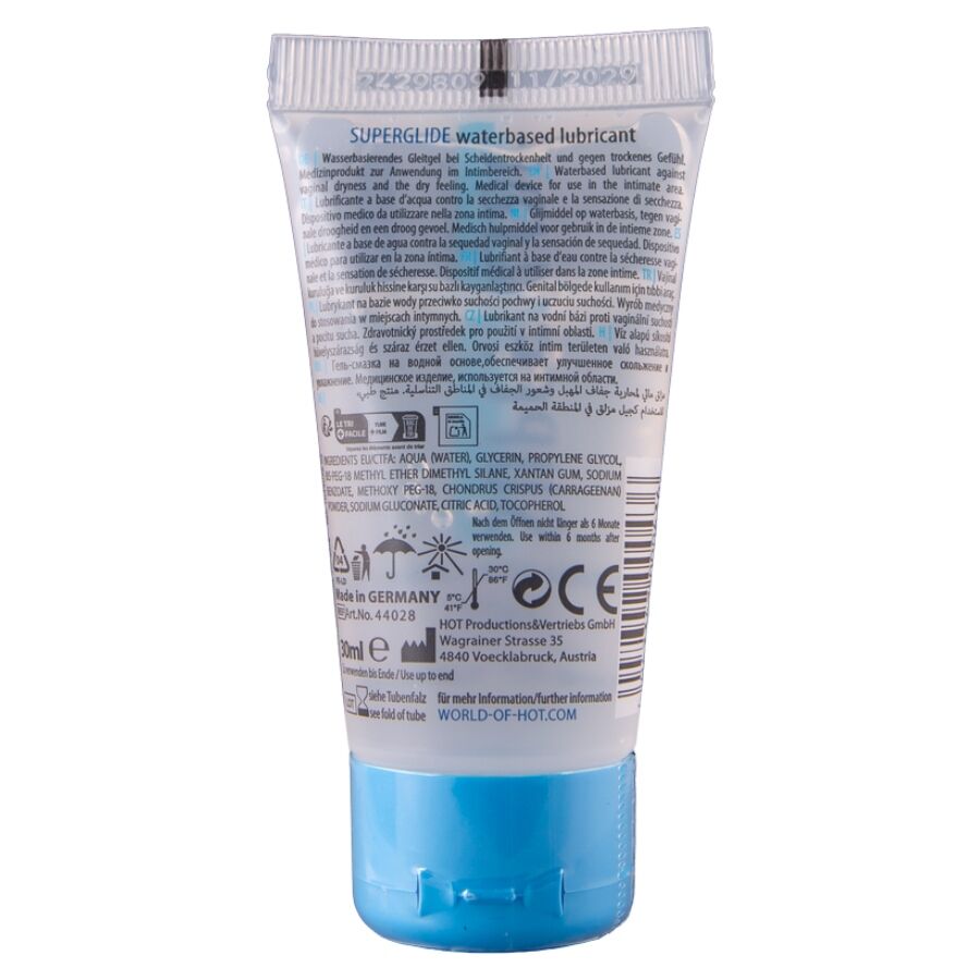 HOT - SUPERGLIDE LUBRIFICANTE À BASE DE ÁGUA 30 ML