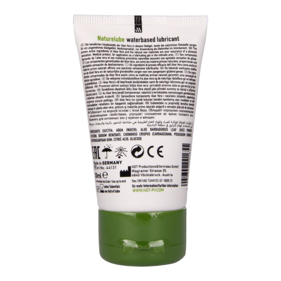 HOT - NATURE LUBE À BASE DE ÁGUA COM ALOE VERA 30 ML