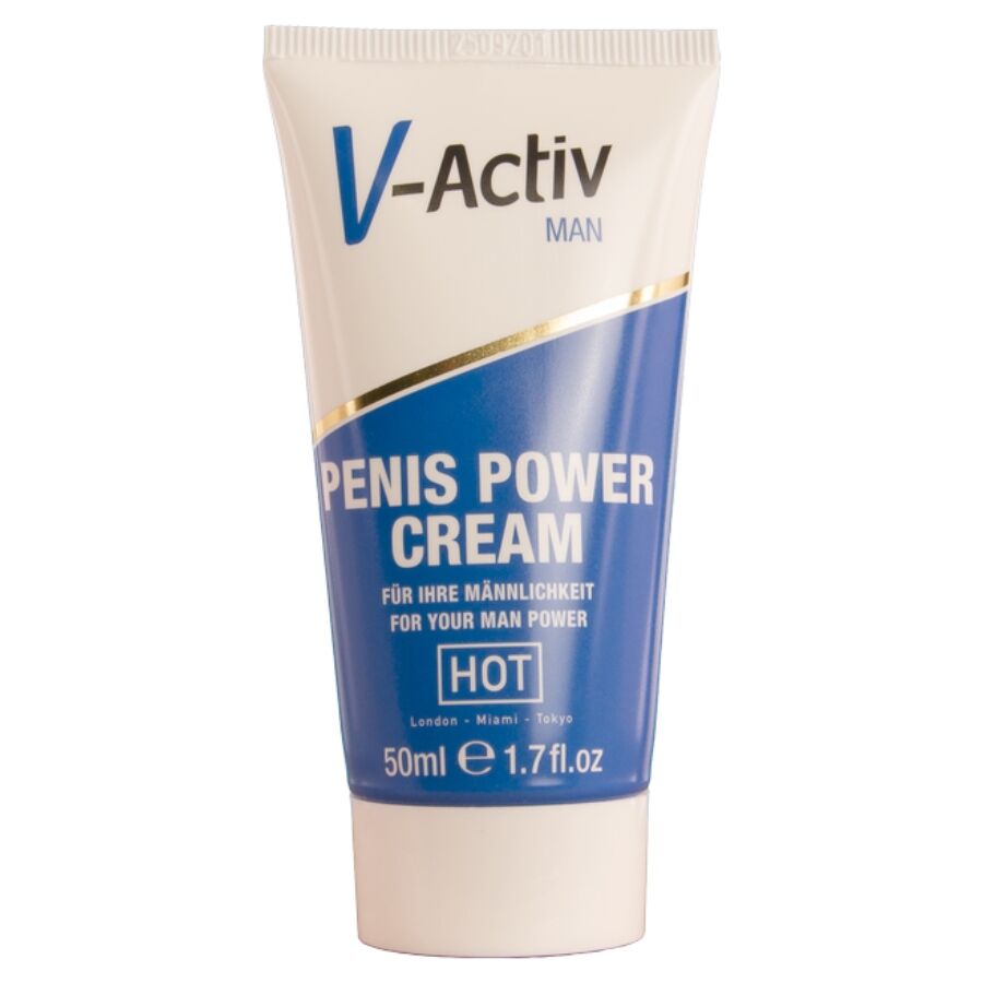 HOT - CREME PARA POTÊNCIA PENIANA V-ACTIV PARA HOMENS 50 ML