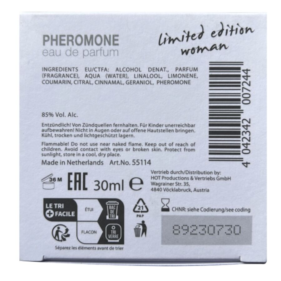 HOT - PERFUME DE FEROMÔNIOS DUBAI EDIÇÃO LIMITADA FEMININO 30 ML