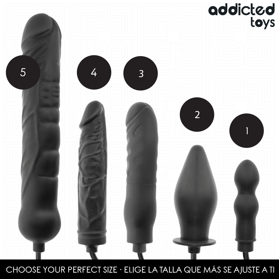 ADDICTED TOYS - PLUG ANAL DUPLO INFLÁVEL MODELO 1