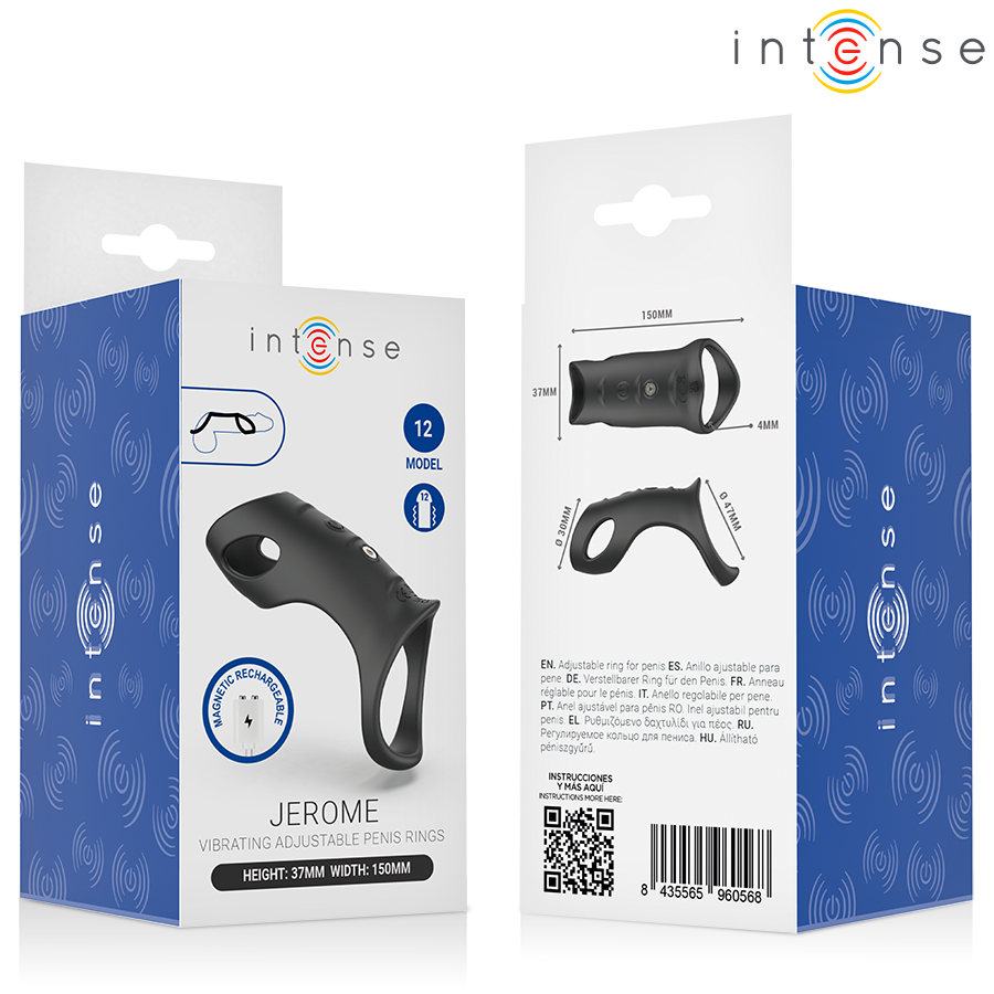 INTENSE - JEROME ANEL PENIANO VIBRATÓRIO AJUSTÁVEL MODELO 12