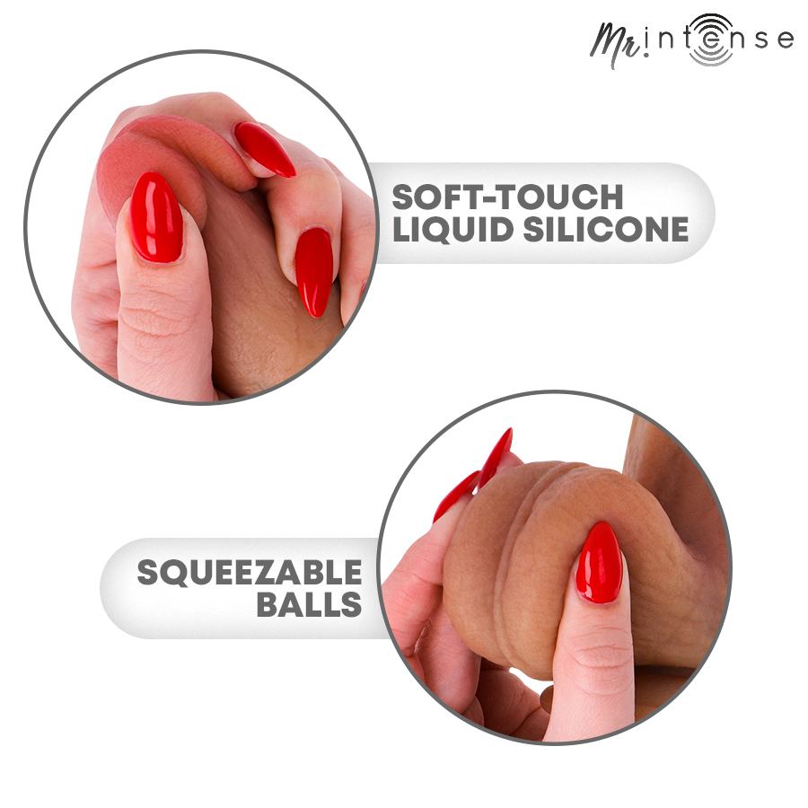 MR INTENSE - VIBRADOR LOGAN DE SILICONE COM EFEITO DE CALOR E CONTROLE REMOTO 20 CM -Ø- 4,1 CM