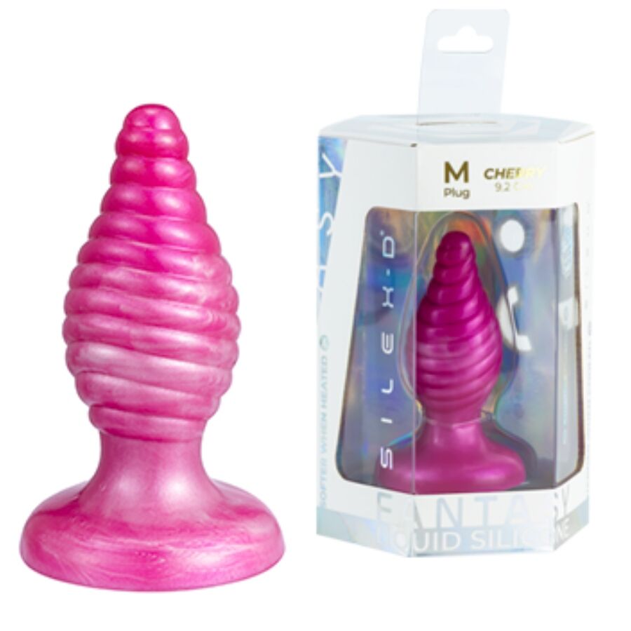 SILEXD - CHERRY PLUG ANAL FANTASY DE SILICONE LÍQUIDO TERMOREATIVO ROSA 9,2 CM