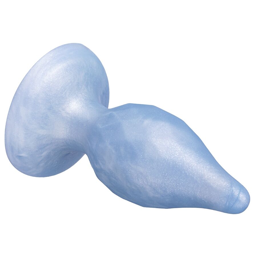 SILEXD - DIAMOND PLUG ANAL FANTASY DE SILICONE LÍQUIDO TERMOREATIVO AZUL PEROLADO 9,2 CM