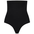 BYE-BRA - CALCINHA FIO DENTAL DE CINTURA ALTA SEM COSTURA COM TOQUE SUAVE, PRETA, TAMANHO XXL