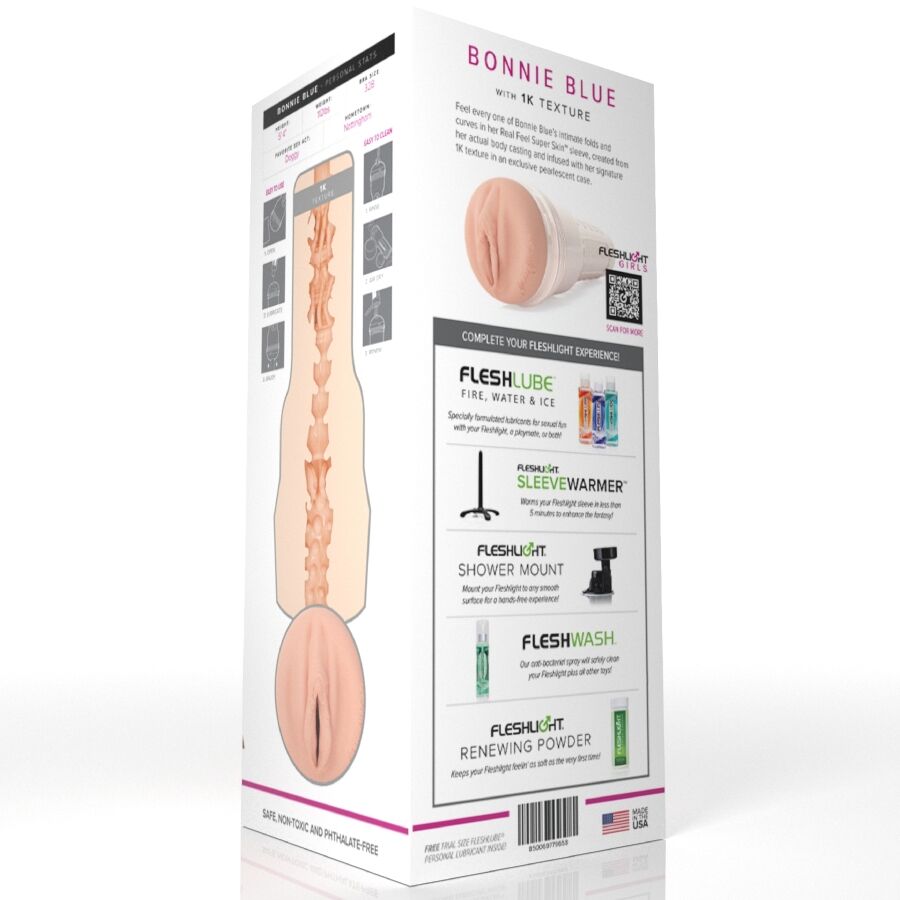FLESHLIGHT GIRLS - BONNIE BLUE COM TEXTURA 1K VAGINA
