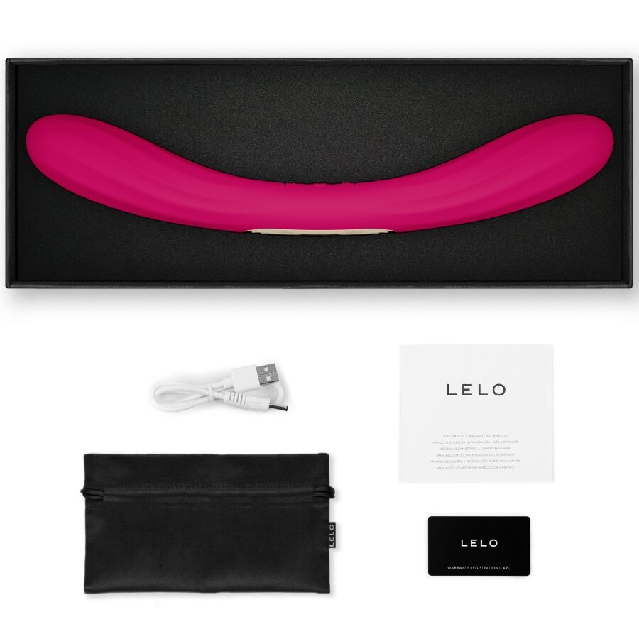 LELO - BOOMERANG VIBRADOR DE PONTA DUPLA CEREJA