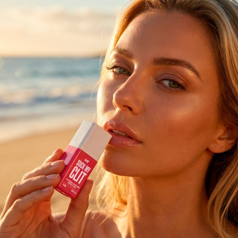 INTT - SUCK MY CLIT GEL COM EFEITO DE SUCÇÃO MORANGO SILVESTRE 15 ML
