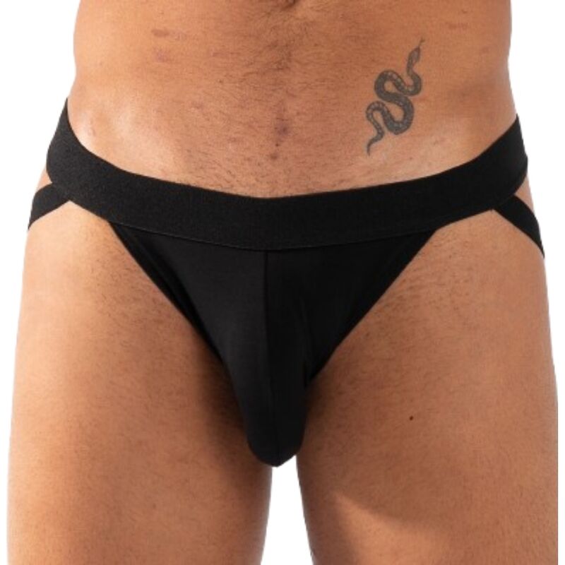 BURN - 011 CUECA JOCKSTRAP DUPLA PRETA TAMANHO XL