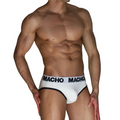 MACHO - MCH006 SLIP CLÁSSICO BRANCO + PRETO M
