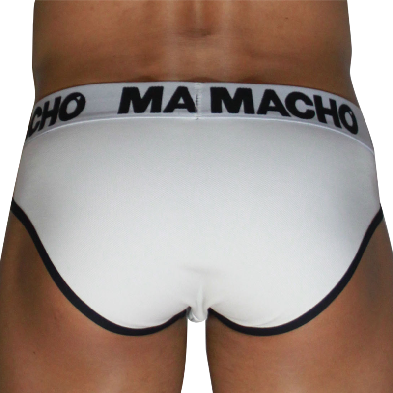 MACHO - MCH006 SLIP CLÁSSICO BRANCO + PRETO XL