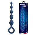 MR PLAY - BOLINHAS ANAL DE SILICONE AZUIS E PLUG ANAL 20,4 CM