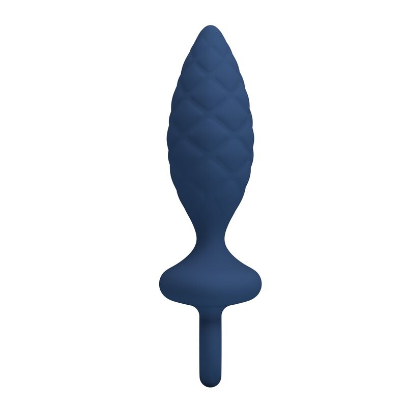 MR PLAY - PLUG ANAL TEXTURIZADO COM ANEL AZUL L