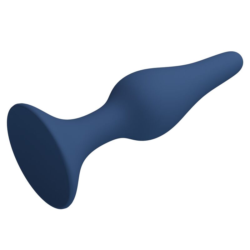 MR PLAY - PLUG ANAL DE SILICONE FINO AZUL L