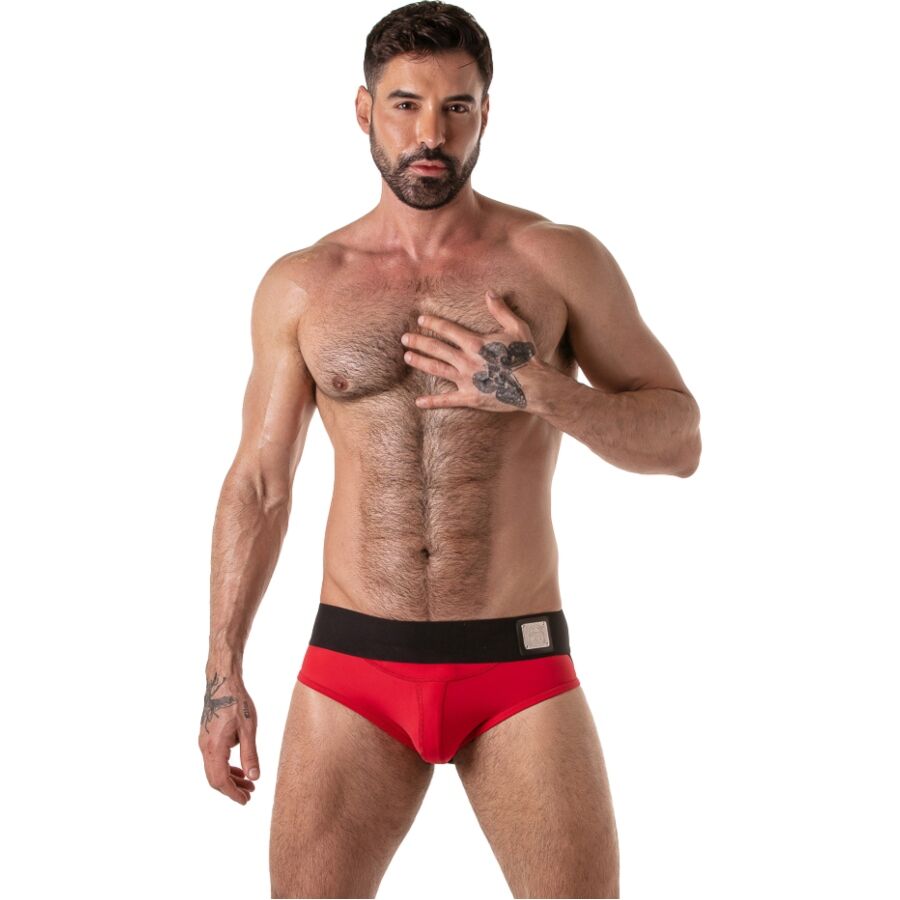 LOCKER GEAR - CUECA SUSPENSA COM CÓS LARGO VERMELHA M