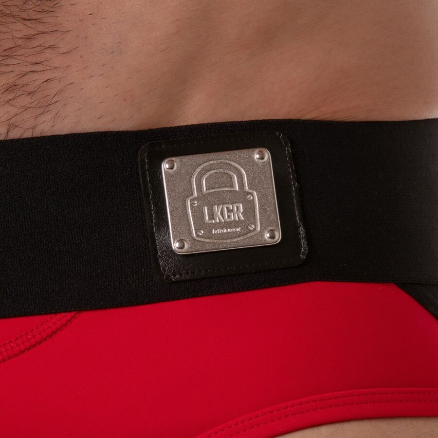 LOCKER GEAR - CUECA SUSPENSA COM CÓS LARGO VERMELHA TAMANHO XL