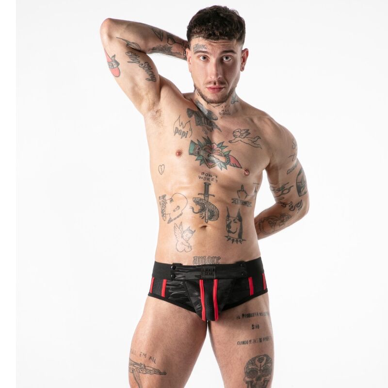LOCKER GEAR - CUECA SUSTENIDO COM ACESSO MILITAR COMPLETO VERMELHA M