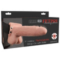 FETISH FANTASY SERIES  - STRAP-ON VIBRATÓRIO REALISTA COM BOLAS 17,8 CM