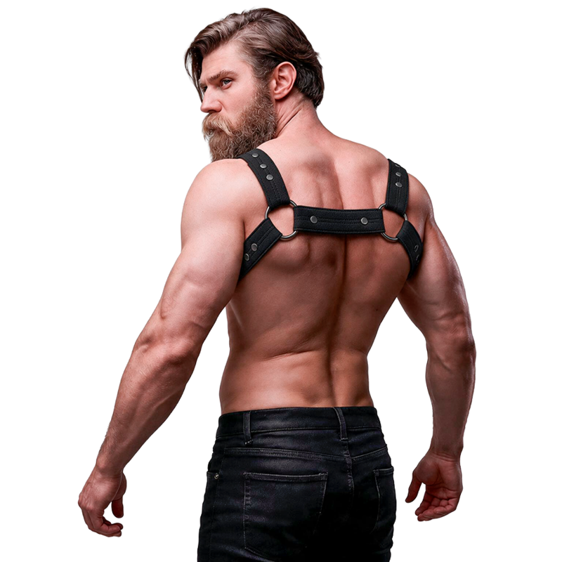 FETISH SUBMISSIVE ATTITUDE - ARNÊS ESPORTIVO DE NEOPRENE AJUSTVEL PARA HOMENS