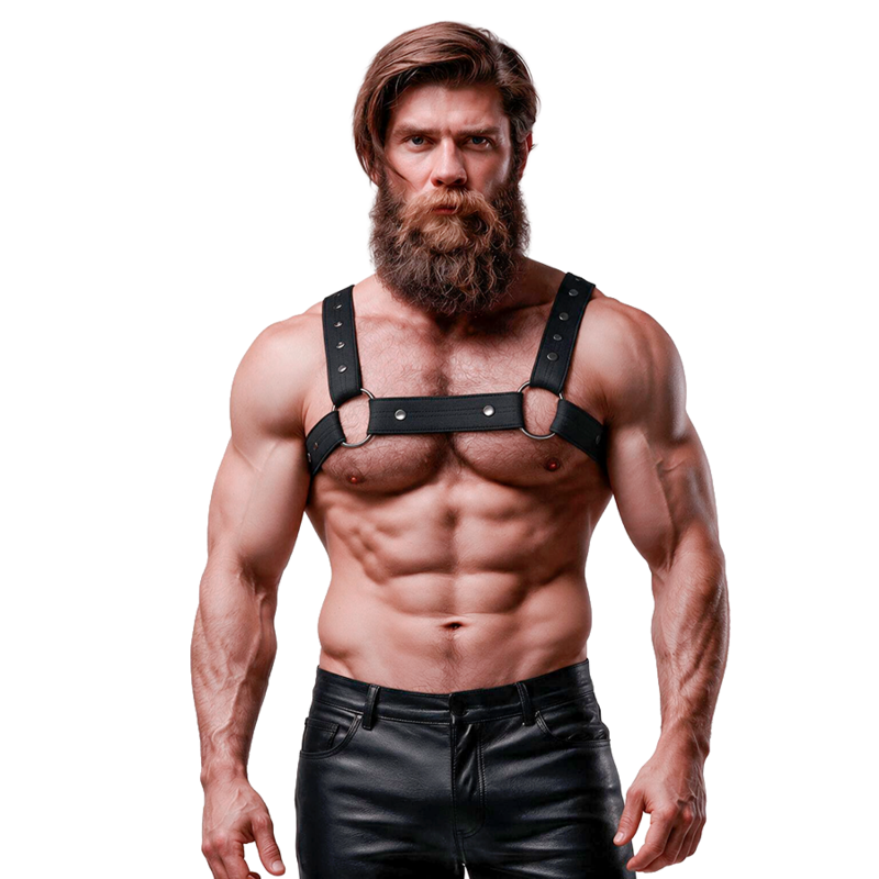 FETISH SUBMISSIVE ATTITUDE - ARNÊS ESPORTIVO DE NEOPRENE AJUSTVEL PARA HOMENS