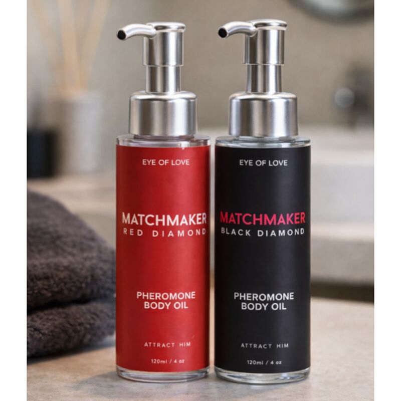 EYE OF LOVE - ÓLEO CORPORAL COM FEROMÔNIOS DE DIAMANTE VERMELHO MATCHMAKER 120 ML